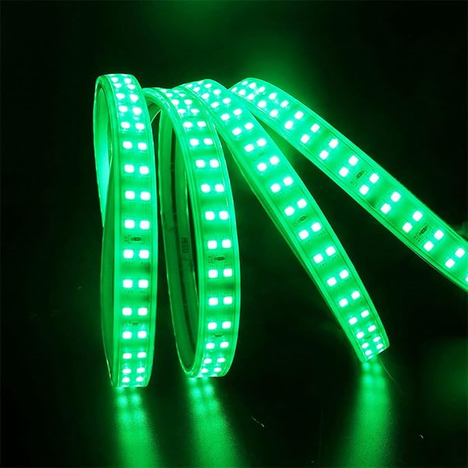 SUYOOULIN LED Strip Lights, High Voltage AC110V-130V 85ft/25m Super Bright 100000LM Waterpoof IP68 2835 180 LEDs/m LED Light Strips for Home Garden Outdoor Decoration(Green)