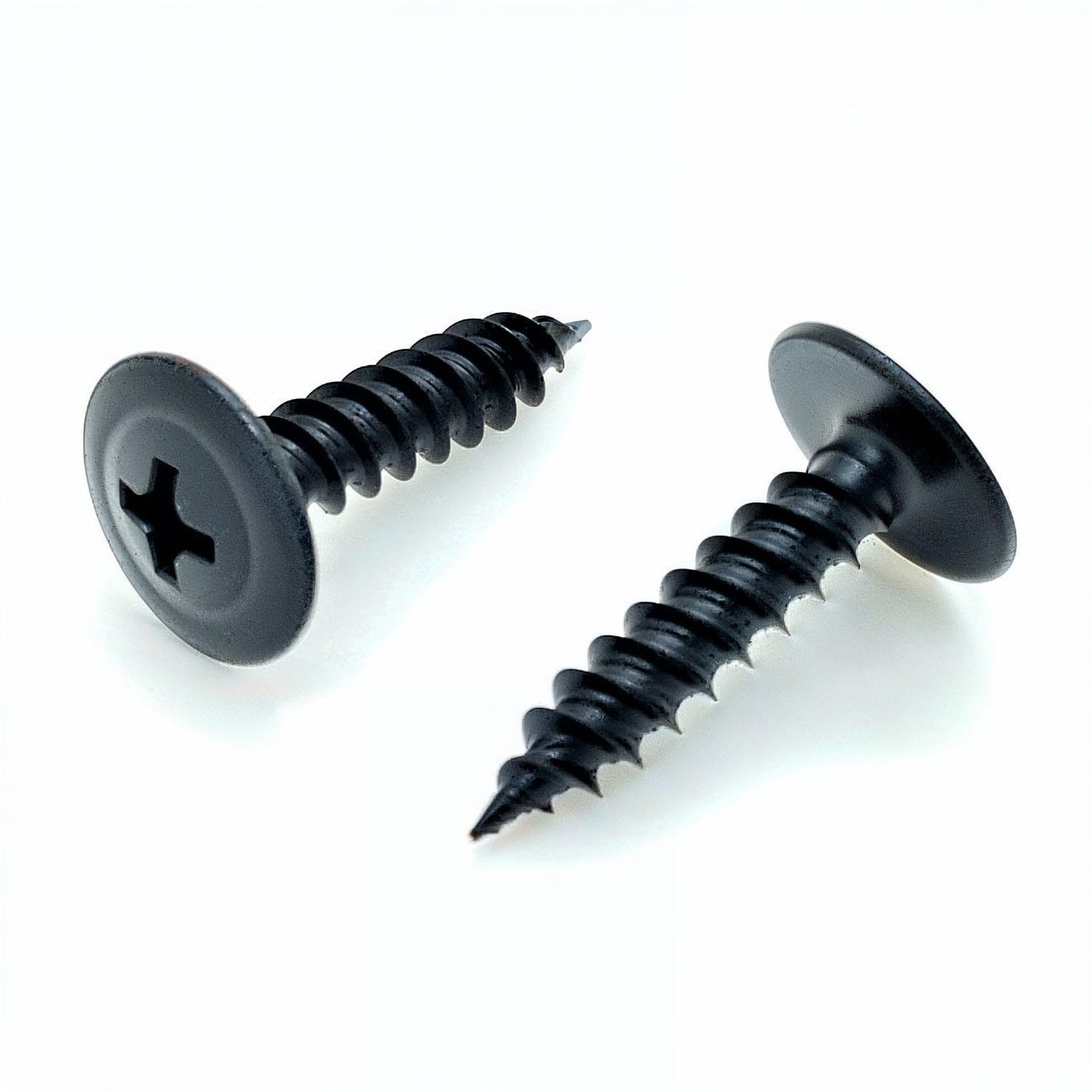 BCP Fasteners #8 x 3/4", 500 Qty Phillips Small Black Modified Truss Head Screws, Deep Thread Sharp Point, Carbon Steel Black Phosphate Coated Self-Tapping Screws for Wood & Metal (BCP1108)