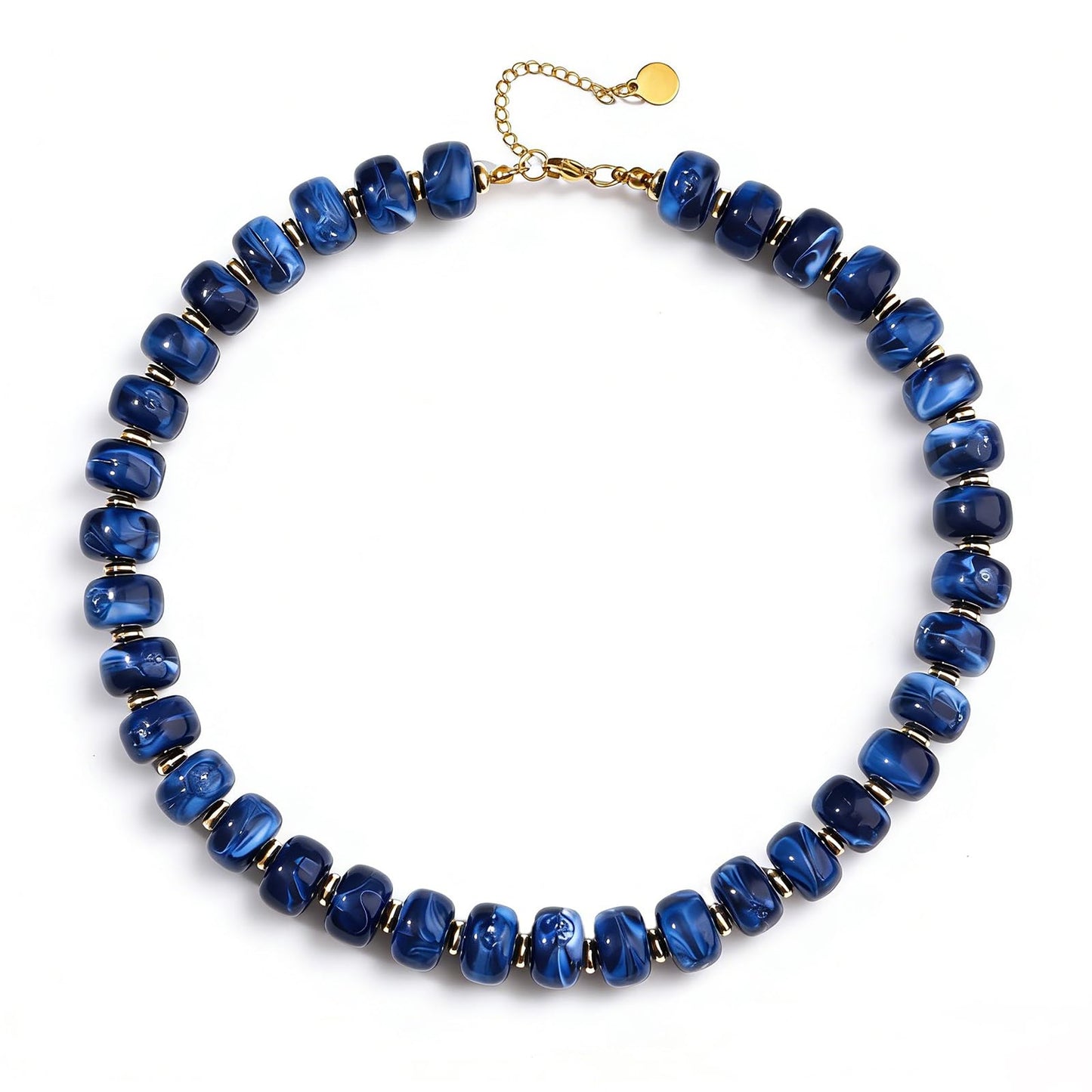 joymiao Colorful Beaded Necklace for Women Chunky Beaded Necklace Colorful Big Baed Necklace Trendy Summer Beach Jewelry Gift