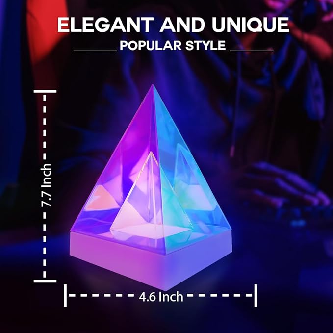 Lumoonosity Infinity Triangle Light - 3D Geometric USB Powered Infinity Lamp for Bedroom, Gaming Room - Non-Fragile, Eye Catching Table Lamp