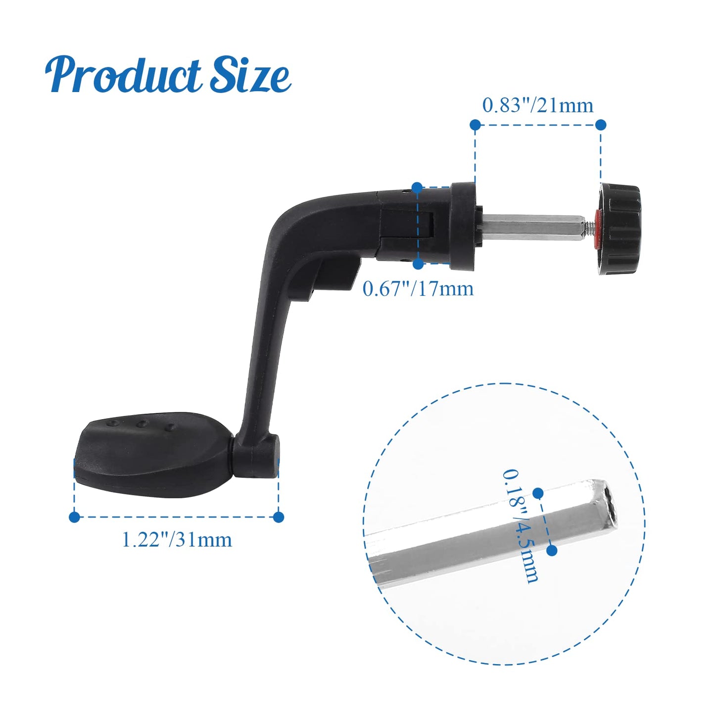 Cionyce 3 PCS Plastic Power Handle Fishing Reels Spinning Handle
