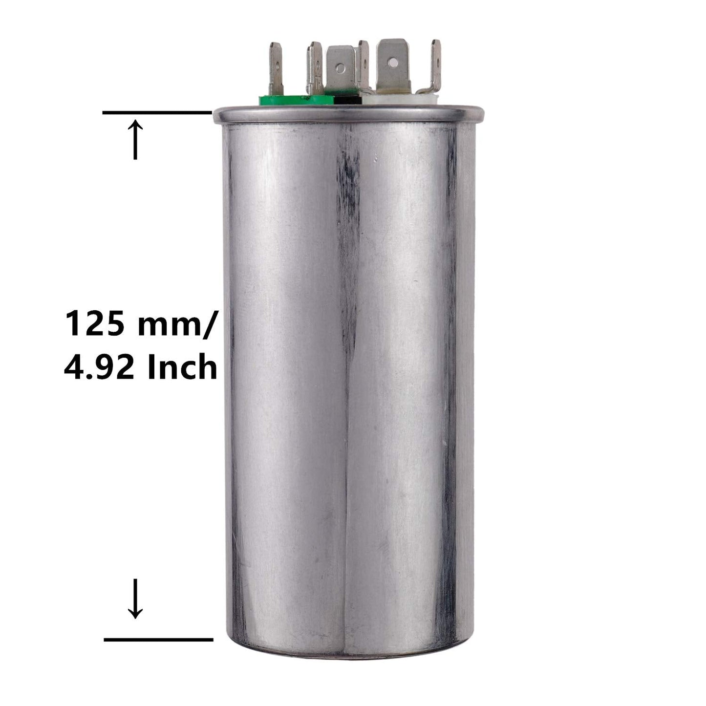 BOJACK 70+7.5 uF 70/7.5 MFD ±6% 370/440 V AC CBB65 Dual Run Circular Start Capacitor for AC Motor Run or Fan Start or Condenser Straight Cool or Heat Pump Air Conditioner