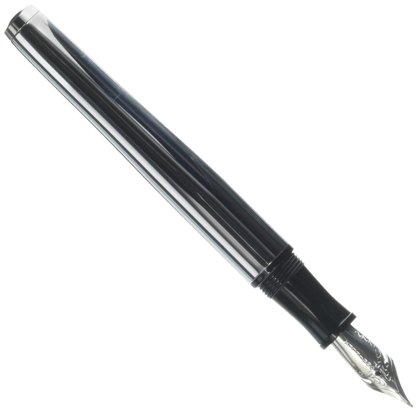 Monteverde USA Aldo Domani Italia Fountain Pen Mirror Chrome - Flex Nib - Luxury Writing Pen - Italian Design - JoWo Stainless Steel Nib - Smooth Ink Flow - Refillable - Gift Box Included