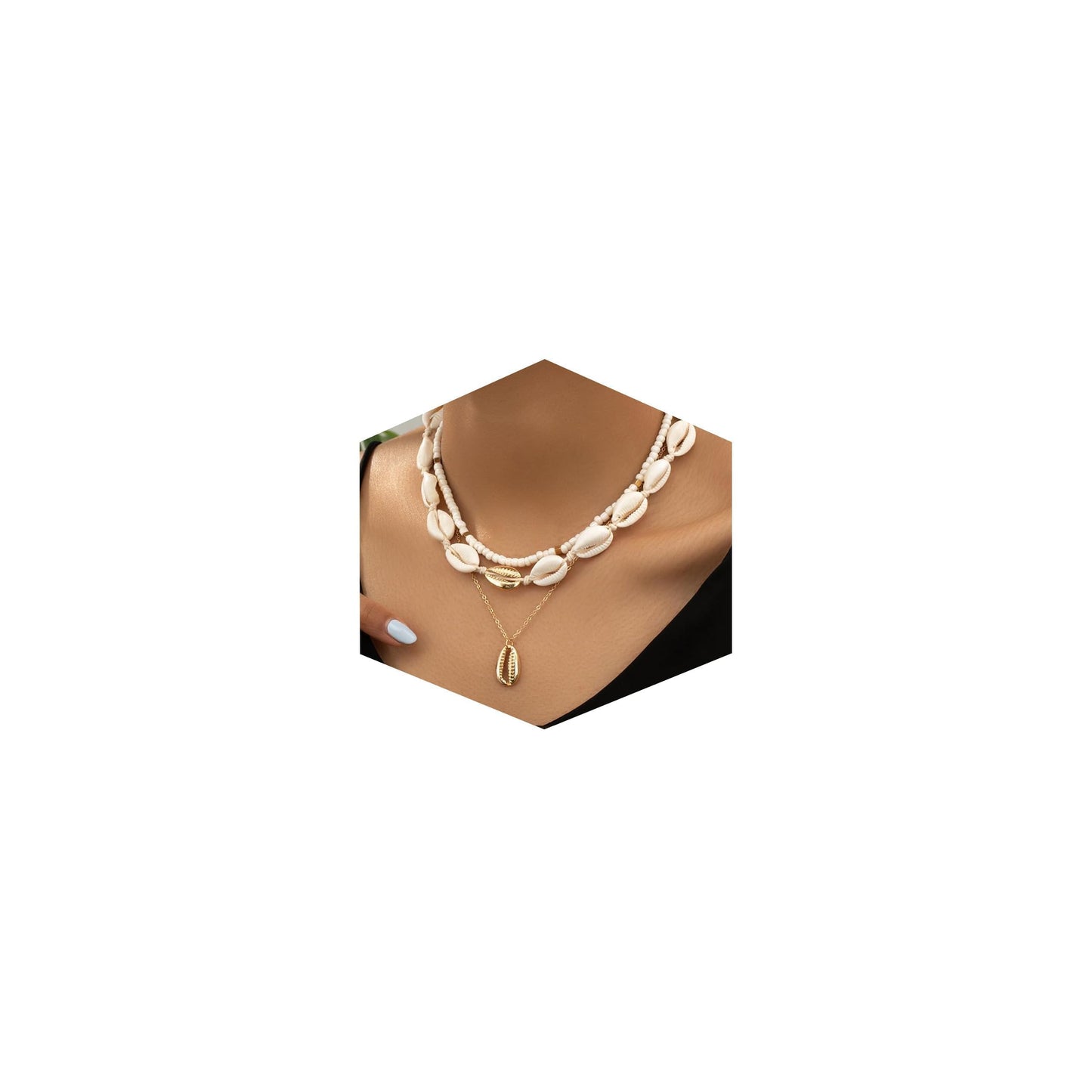 Your Always Charm Cowrie Shell Necklace for Women Puka Shell Necklace Beach Accessories Summer Vacation Outfits Layered Ocean Jewelry 2026