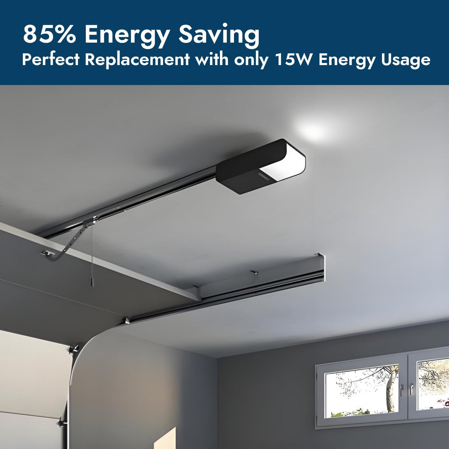 LOXYEE Garage Door Opener LED Light Bulb 4 Pack，15W Equivalent to 100W Garage Light Bulb,A19 5000K Daylight White E26 Base 120V Outdoor Light Bulbs,Minimize Interference,Dimmable