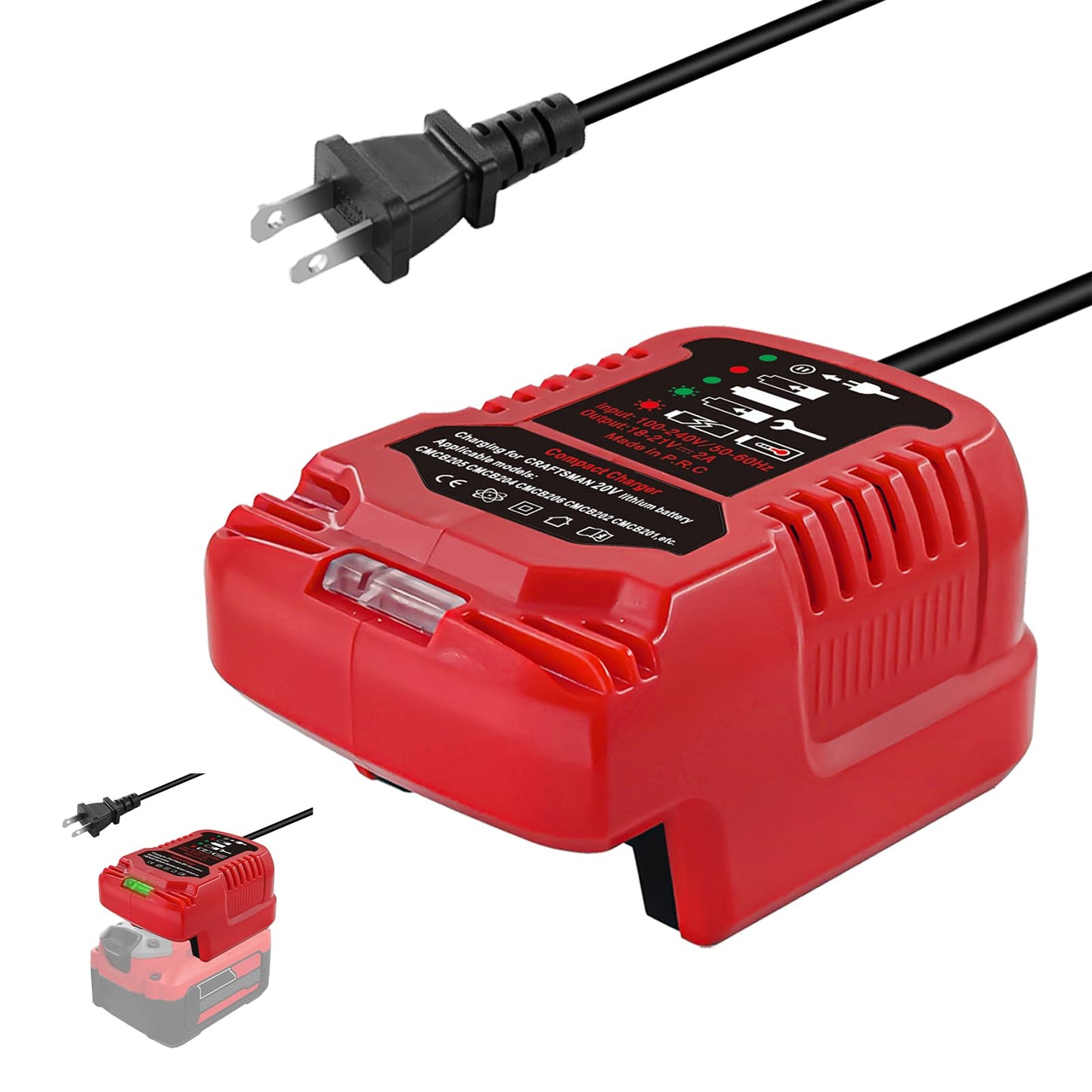 for Craftsman V20 Battery Charger,for Craftsman 20v Battery Charger,Rapid Charger Compatible with 20v Batteries CMCB202,CMCF820,