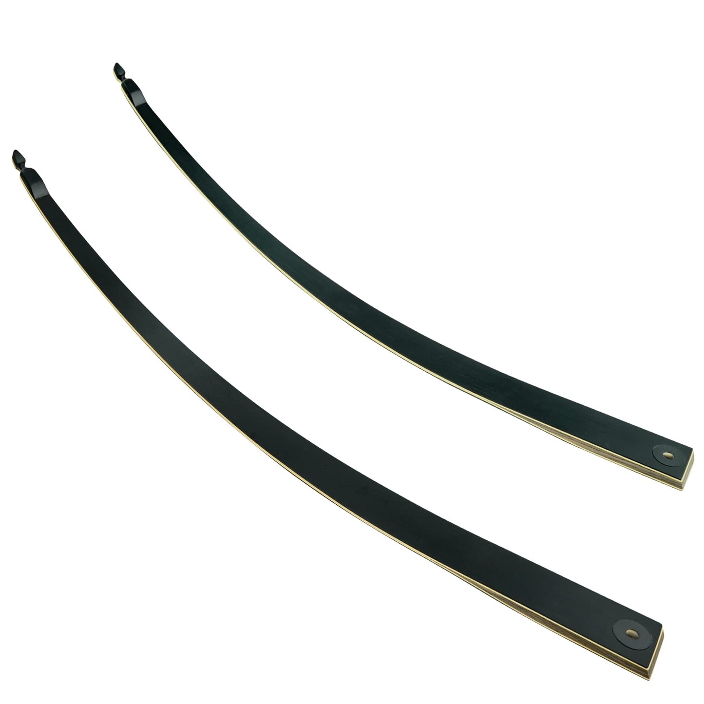 Black Hunter Original Takedown Longbow Limbs Replacement, GLURAK 45lb Fiberglass and Bamboo Sheet Laminated Bow Limbs