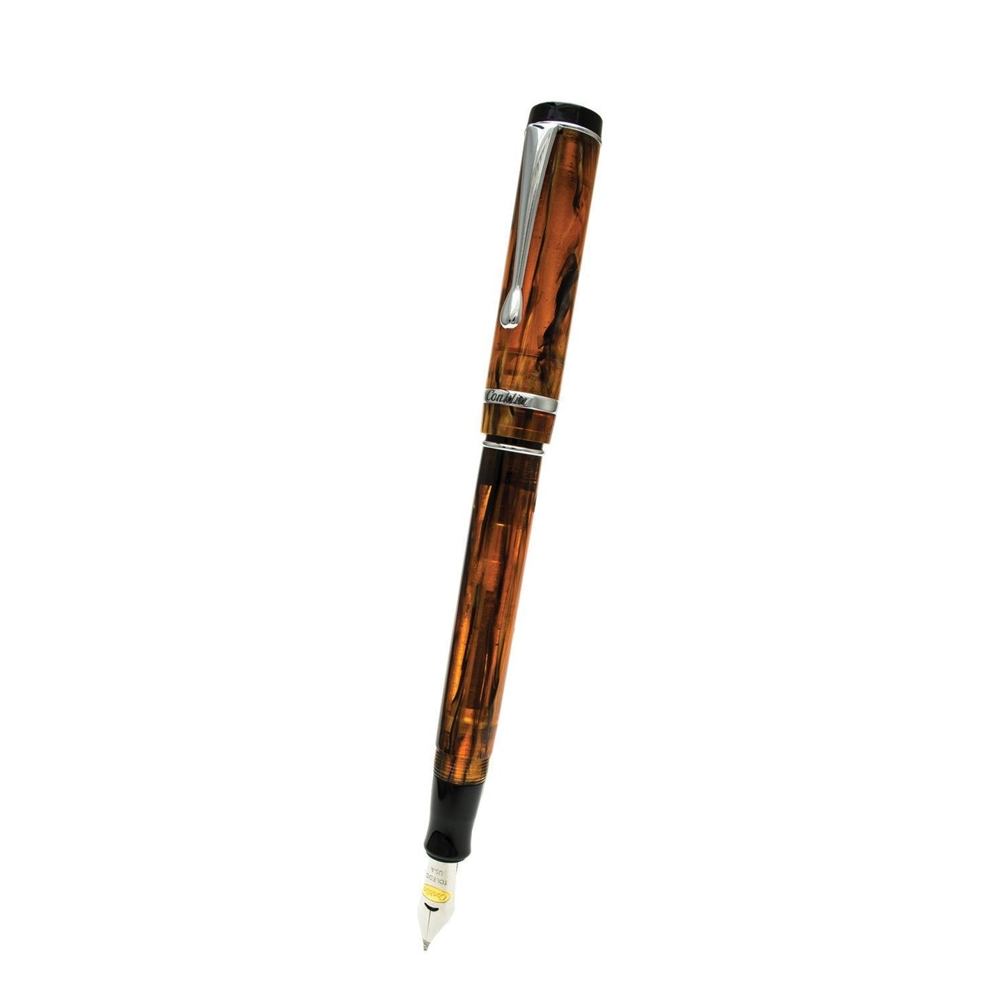 Conklin Duragraph Fountain Pen Amber - Medium Nib, Elegant Writing Tool with Warm Amber Finish