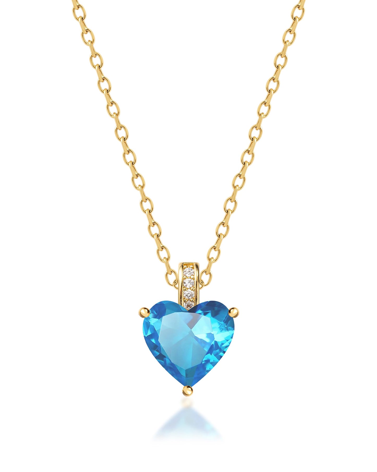 MIDDLUX December Birthstone Jewelry for women, Heart Necklace, December Birthday Gifts for Women, Birthstone Necklaces for Women, Love Necklace