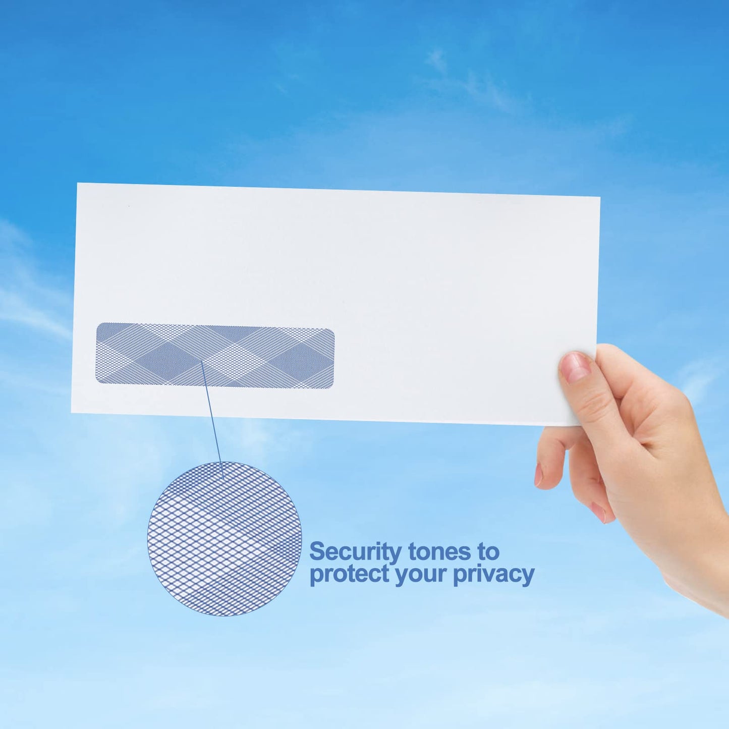 500#10 Single Window Security Envelopes, PANDRI NO.10 Security-Tinted Envelopes Designed for QuickBooks Invoices, Business Statements and Computer Printed Checks-Number 10 Size 4 1/8 Inch X 9 1/2 Inch