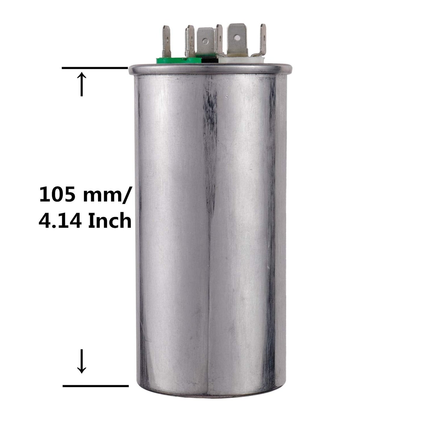BOJACK 55+5uF 55/5MFD ±6% 370V/440V CBB65 Dual Run Circular Start Capacitor for AC Motor Run or Fan Start or Condenser Straight