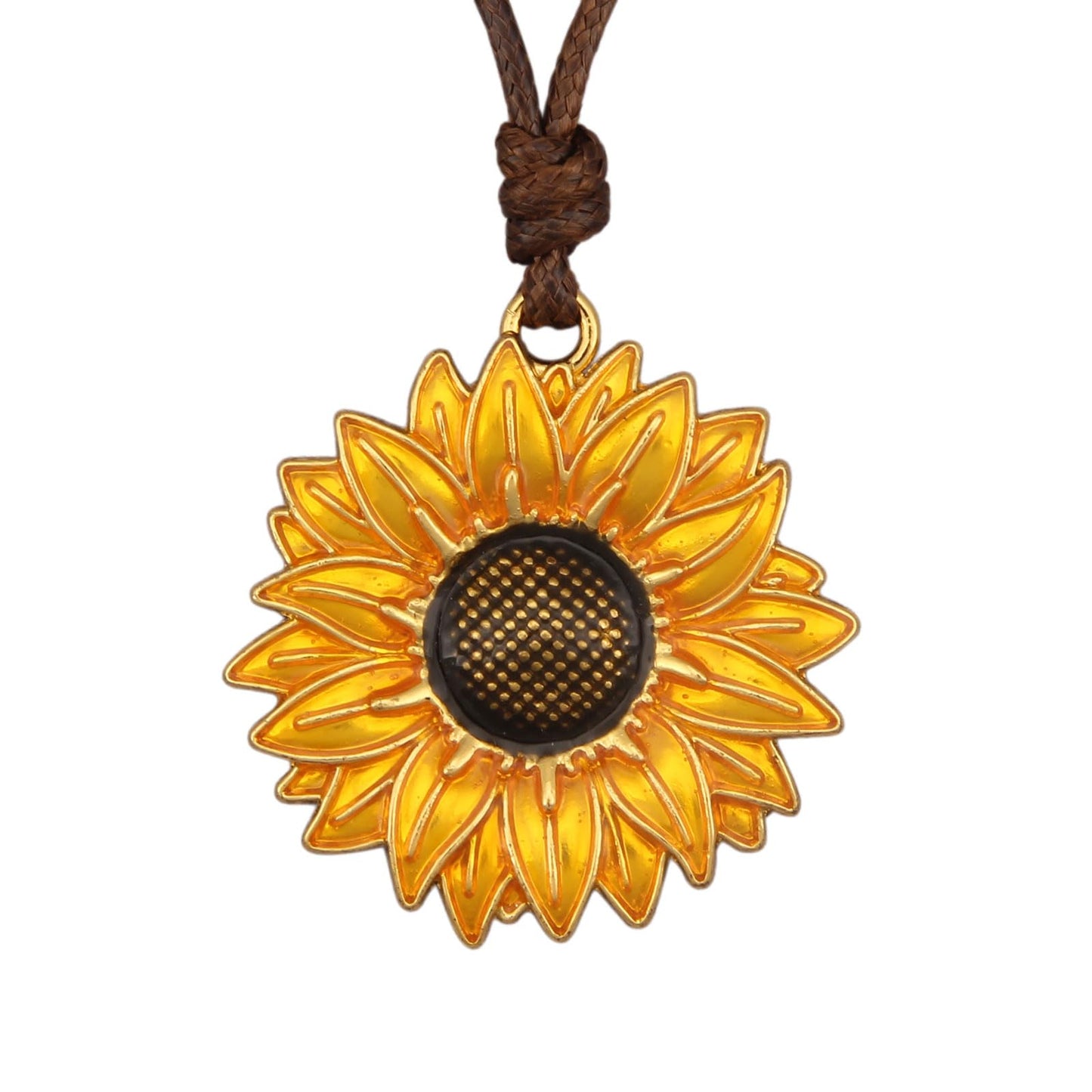 joymiao Long Chunky Necklaces for Women Vintage Necklace Sunflower Pendant Boho Style Choker Hippie Statement Necklace
