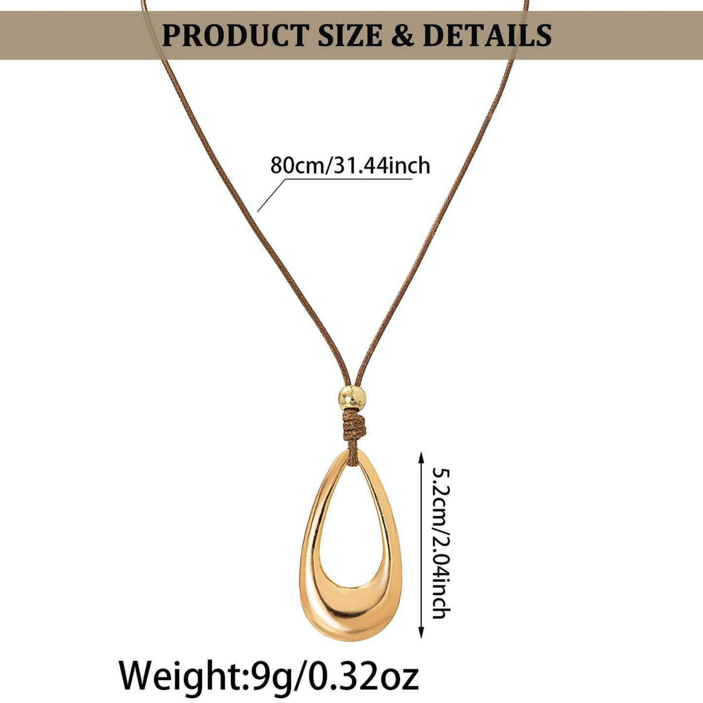 Hcrohihit Chunky Hollow Pendant Necklace for Women,Trendy Charm Big Circle Necklace Boho Punk Cowgirl Outfits Western Accessories (B-GD)