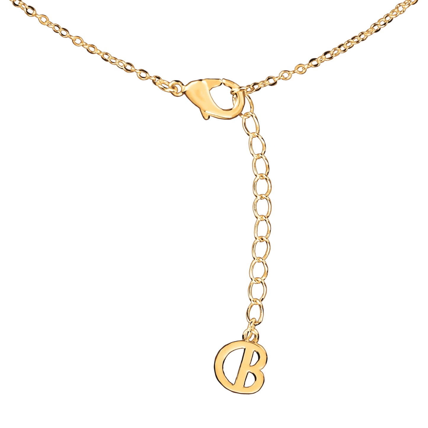 COBI T Bar Necklace for Women, Circle Pendant Necklaces Rhodium Plated &18K Gold Finished Four Leaf Clover | Link Chain Necklace with T-Bar Charm, Adjustable 18"+2" Dainty Jewelry Gift