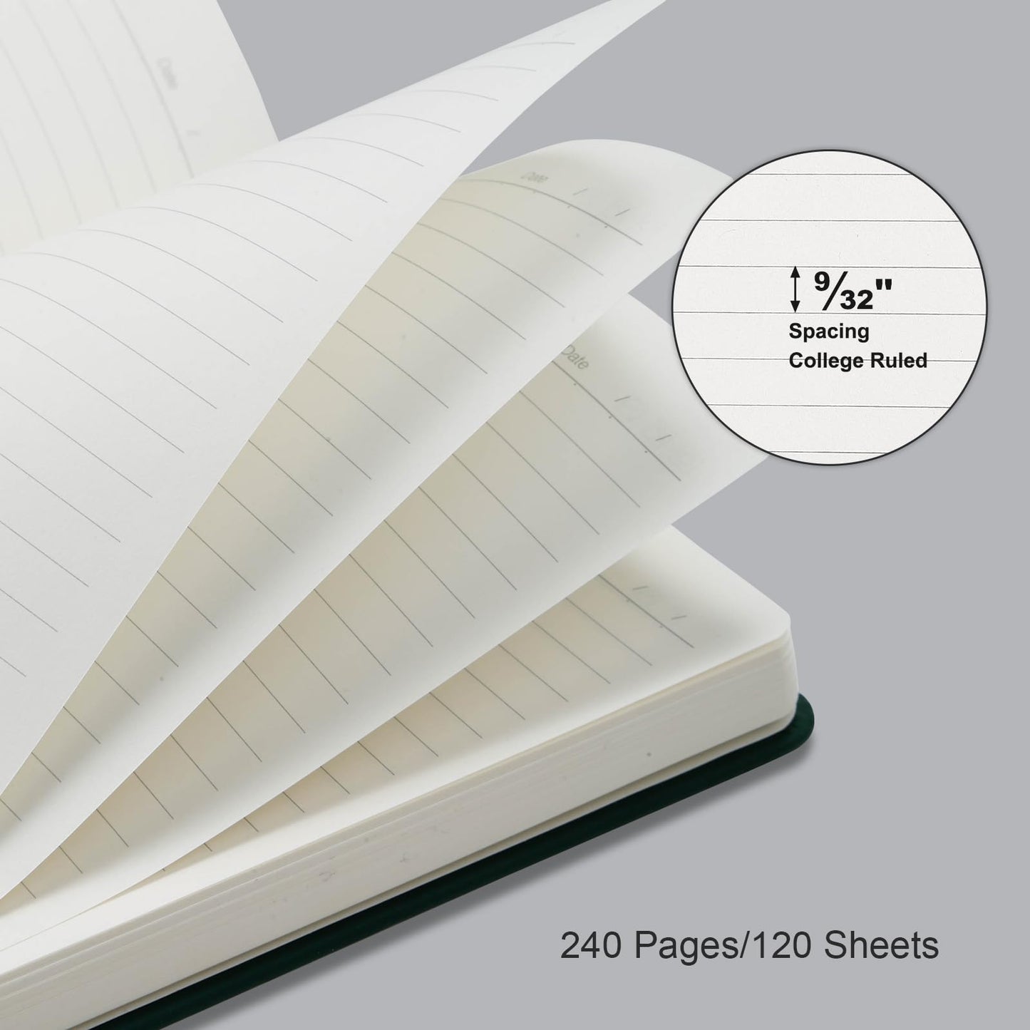 COMIX 12 Pack Lined Journal Notebooks for Women & Men, 240 Pages, Medium 5.5" x 8.3", Hardcover, Journaling Notebook for Work & Note Taking, Fits for School Home Business, Journals for Women, Men