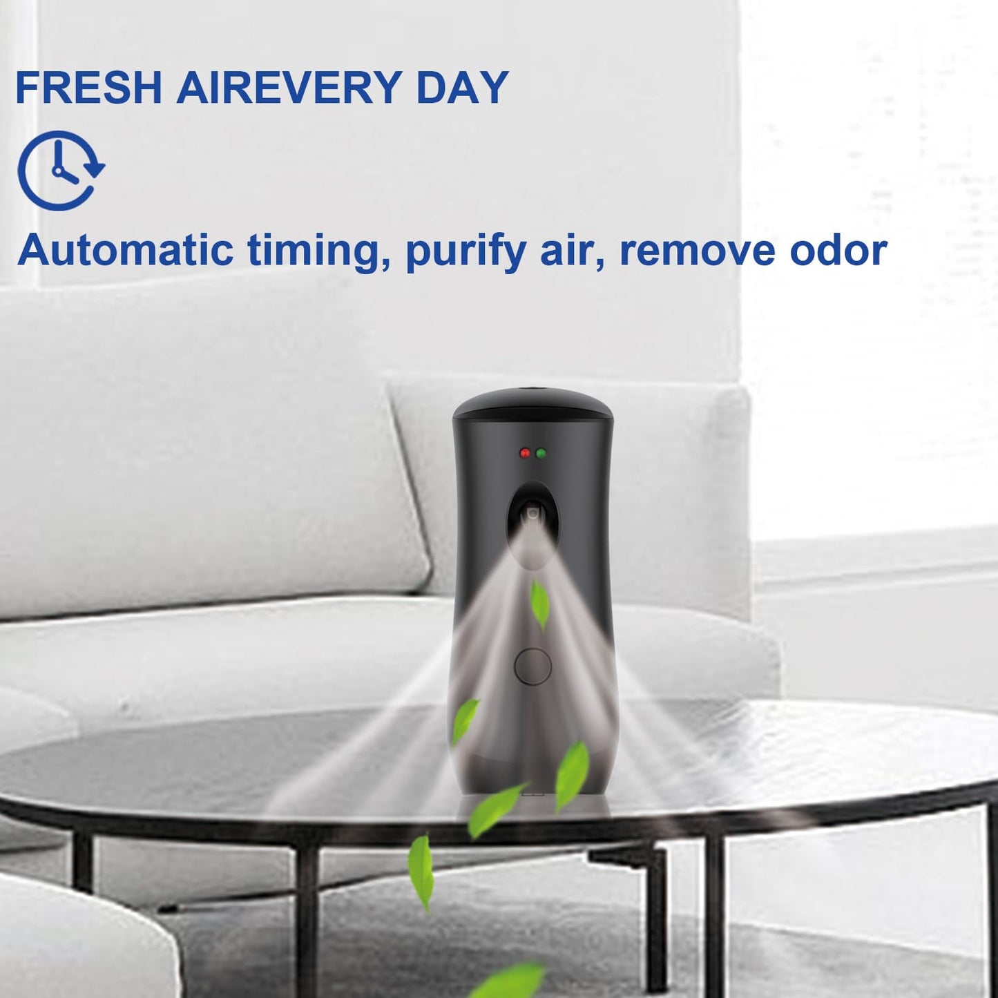 Automatic Air Freshener Spray Dispenser (2-Pack), Free Standing or Wall Mounted Adjustable Aromatherapy Machines for Home, Indoor, Bathrooms, Offices, Hotels and Commercial Places (B-01)