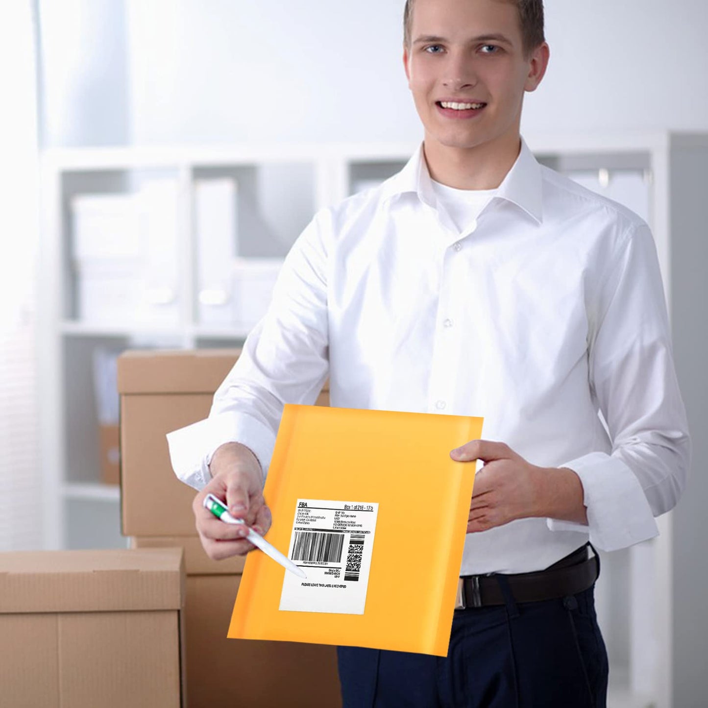 packbabol Kraft Bubble Mailers 8.5x11 Inch 50 Pcs,Small Self-Sealing Mail Shipping Bags,Yellow Padded Envelopes #2