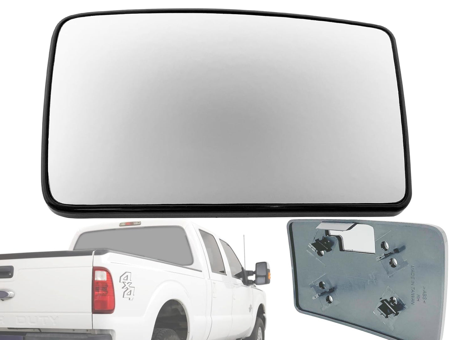APA Replacement for Towing Mirror Lower Wide View Glass Non-Heated 2013-2016 F Series SUPER DUTY F250 F350 F450 F550 Passenger R