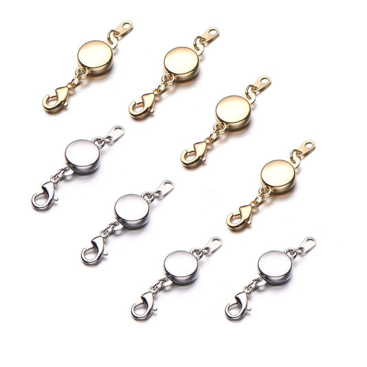 Zpsolution Locking Magnetic Clasps for Jewelry Necklaces Bracelets - Light and Small Keep the Clasp in Back