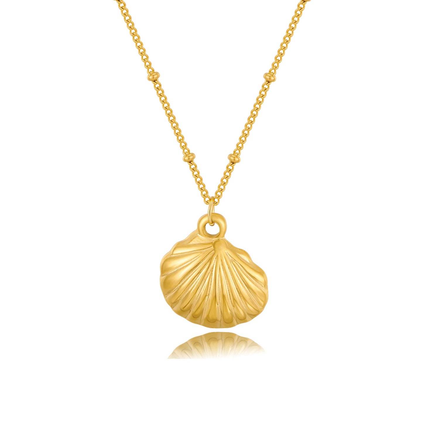 INNERDIVA Gold Summer Sea Shell Necklaces Shell Pendant Necklace Bohemian Beach Necklaces Holiday Jewelry Present