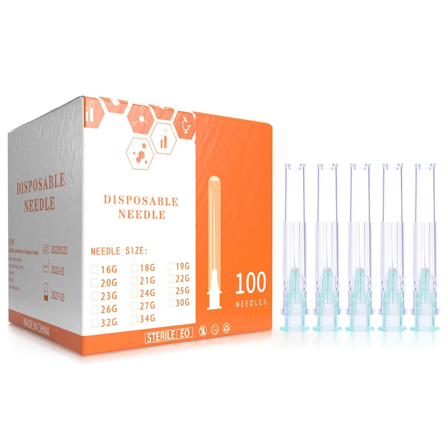 32 Gauge 1/2 Inch Luer Lock Dispensing Accessories, Individually Packaged, 100Pack