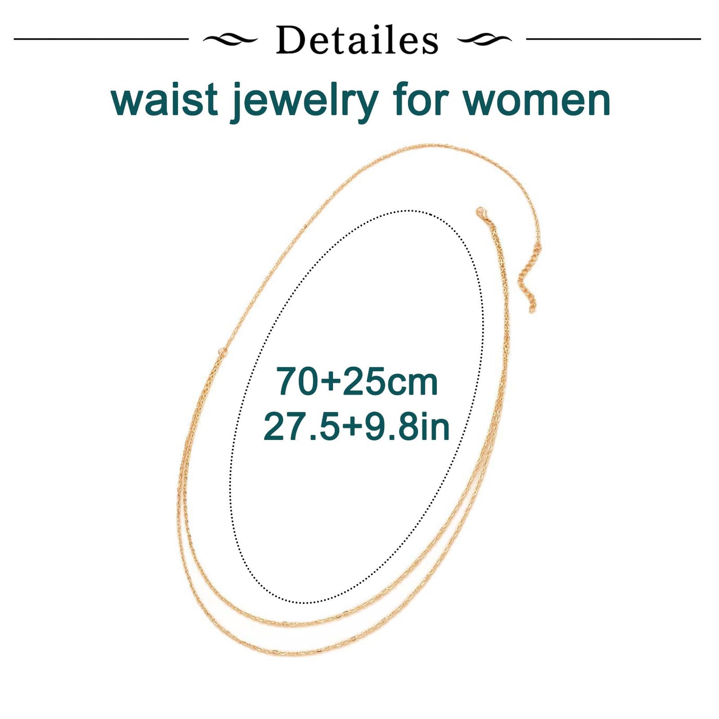 Longita Belly Chain Waist Chain for Women Gold Waist Jewelry for Women Gold Belly Chains Layered Summer Stomach Jewelry Sexy Body Chains non Tarnish Waterproof Plus Size
