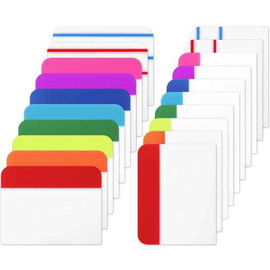 1200 Pieces Tabs 2 Inch Sticky Index Tabs, Writable File Tabs Flags Repositionable Colored Page Markers Labels for Notebooks, Binder, File Folders, Books (60 Sets 10 Colors)