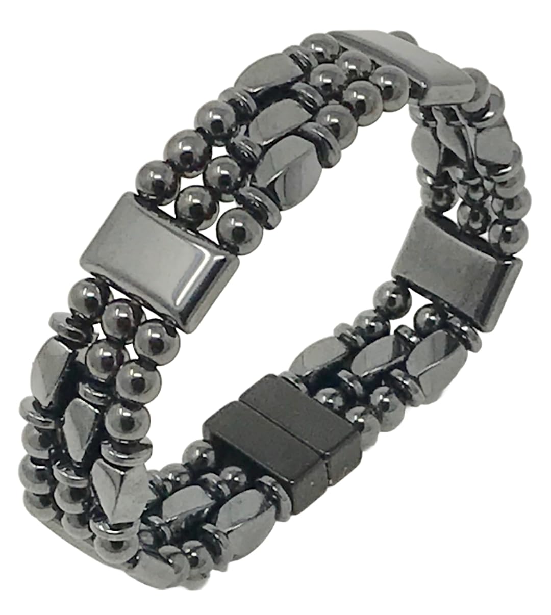Tri-Power Magnetic Hematite Bracelet (7.25 Inches)