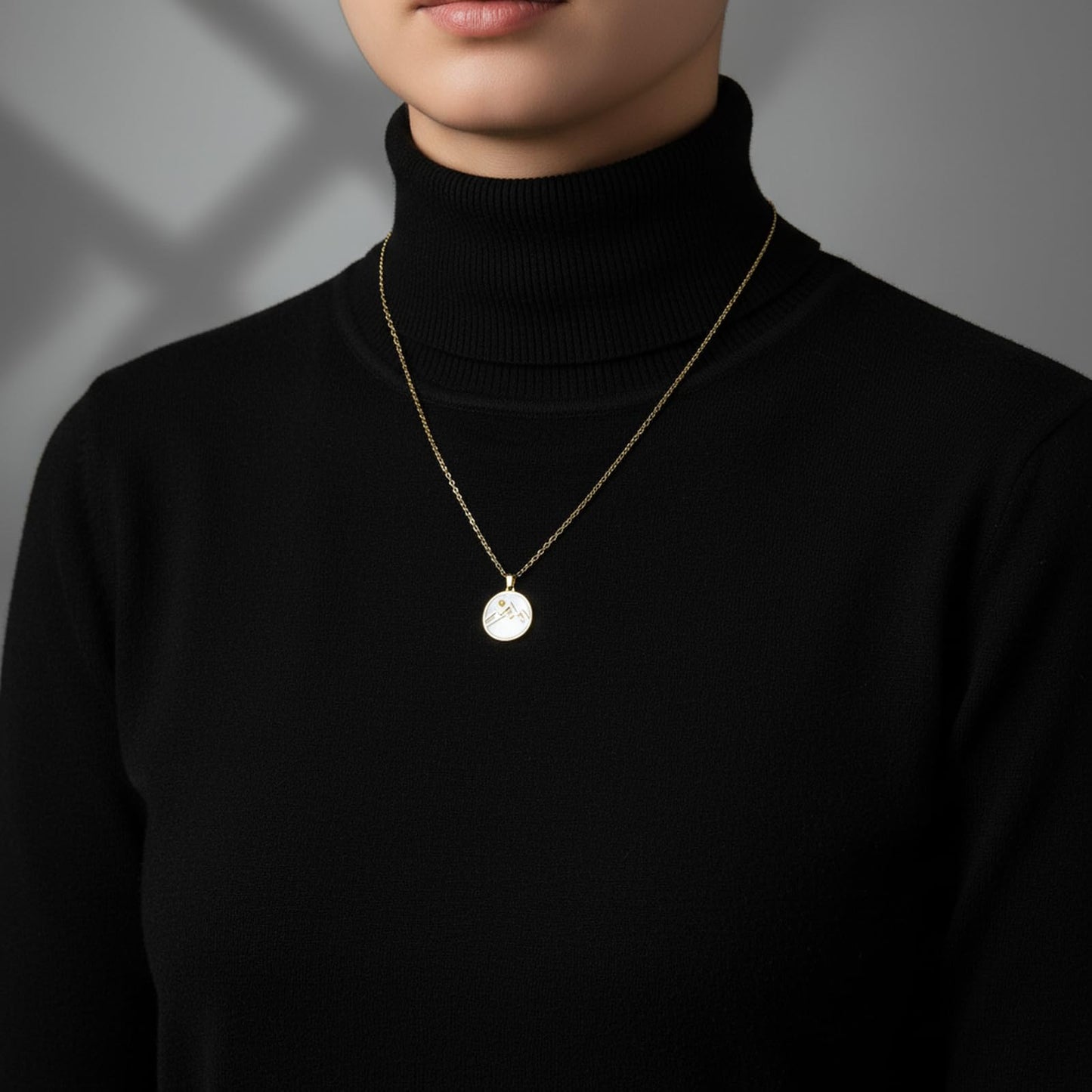 VLIEGEN Mustard Seed Necklace - Stainless Steel Faith Mountain Jewelry for Women & Men styleS