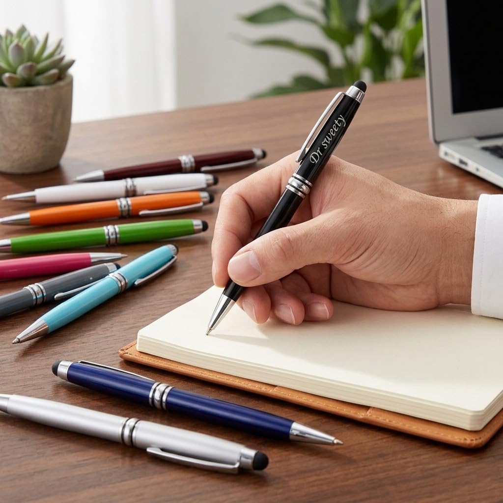 Hifox [Custom Pens] Personalized Gift Pens with Engraving, Executive Luxury Pen, Gift for Men and Women, Elegant Office Stylus Ballpoint Pens, Perfect Groomsmen Gifts.