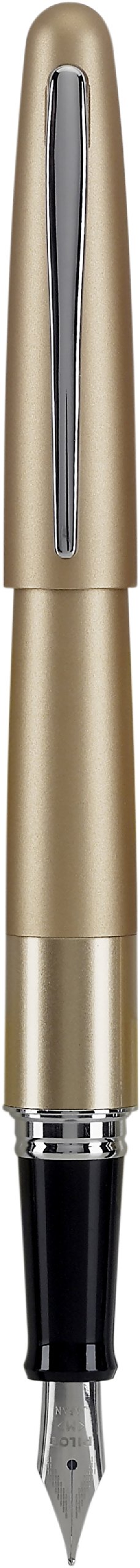 PILOT Metropolitan Collection Fountain Pen, Gold Barrel, Classic Design, Fine Nib, Black Ink (91112)