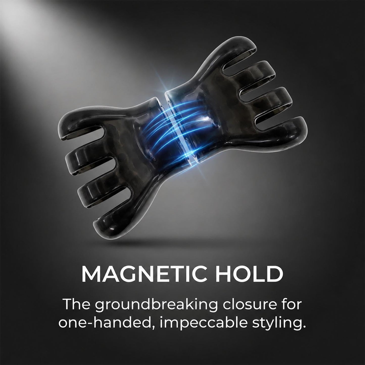 ASTRULUME 2Pcs Magnetic Hair Clips, Strong Hold No-Slip Styling Clips for Layered Styles, Half-Updos and Braids, Seamless 2-in-1 Clavicle Design, Multiple Colors(Brown Leopard Print)