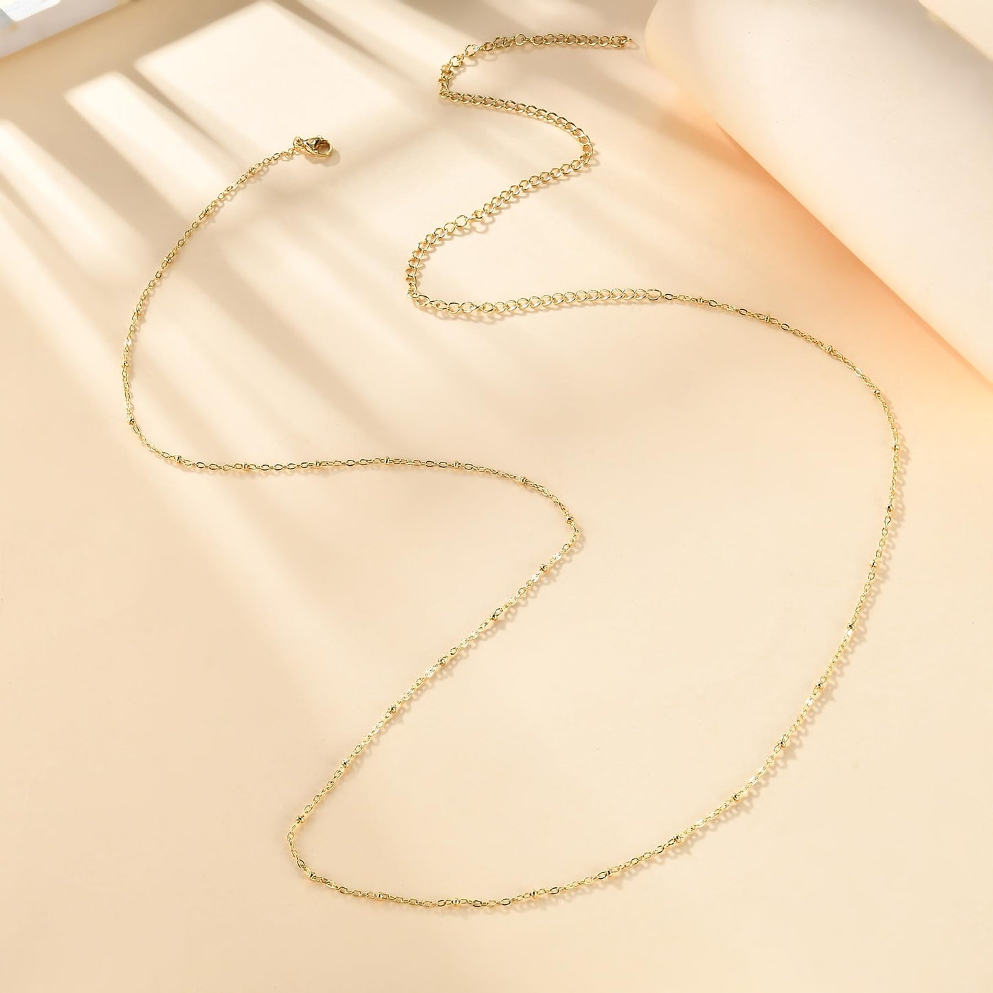 Blpinro Waist Chain for Women, 14k Gold Plated Body Chain, Sexy Gold Satellite Belly Chain for Bikini Beach Summer Wear, Everyday Jewelry Gifts Adjustable Length (27-37 Inches)
