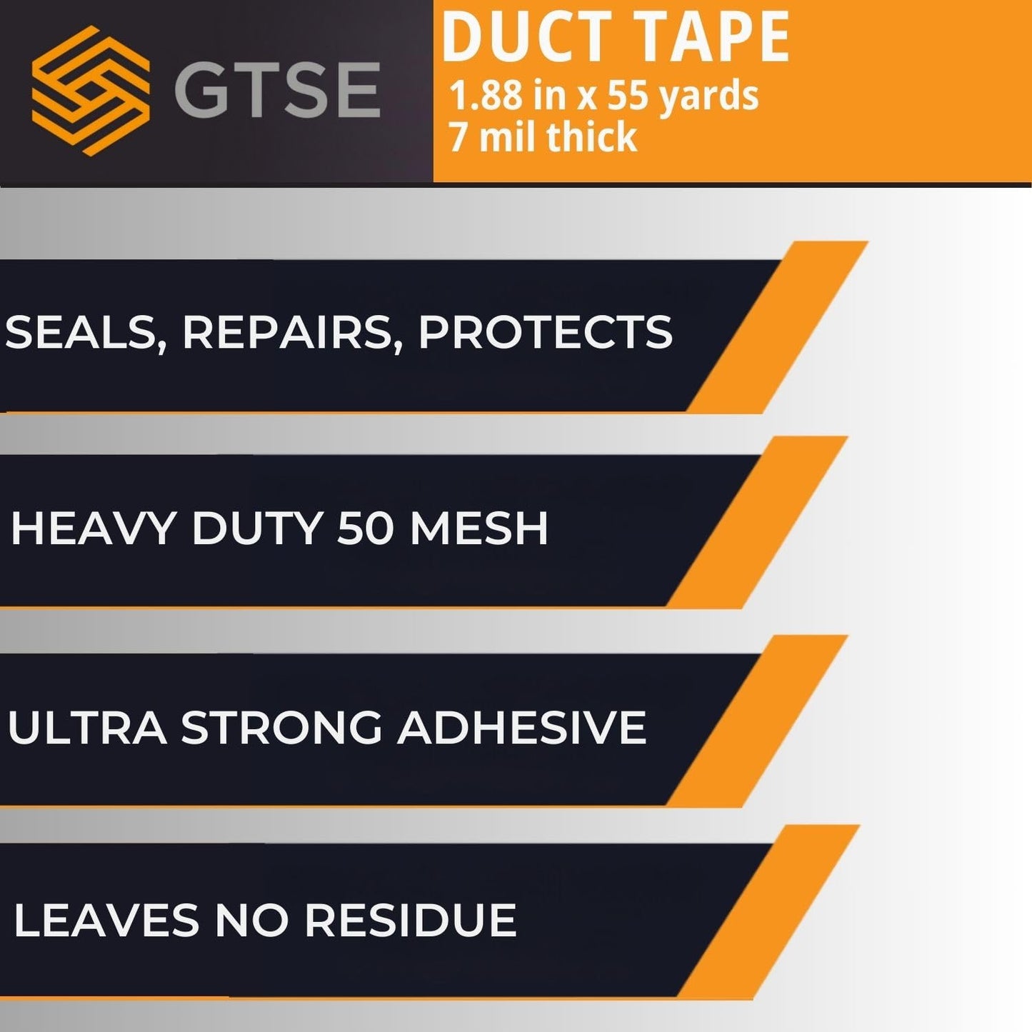 GTSE Red Duct Tape, 2 Inches x 55 Yards (164 ft), Heavy Duty, Waterproof Repair Tape for Indoor or Outdoor Use, 24 Rolls