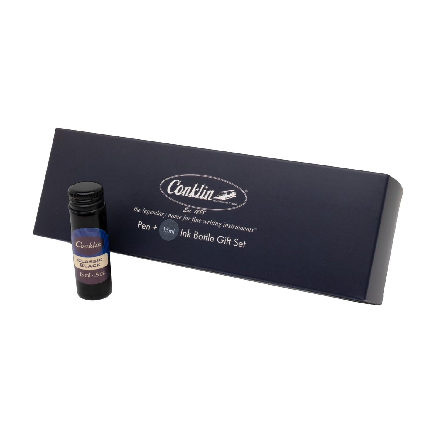Conklin All American Fountain Pen Old Glory Special Edition – Medium Nib with Free 15ml Conklin Black Ink Bottle – Patriotic Luxury Writing Pen Gift for Collectors and Professionals