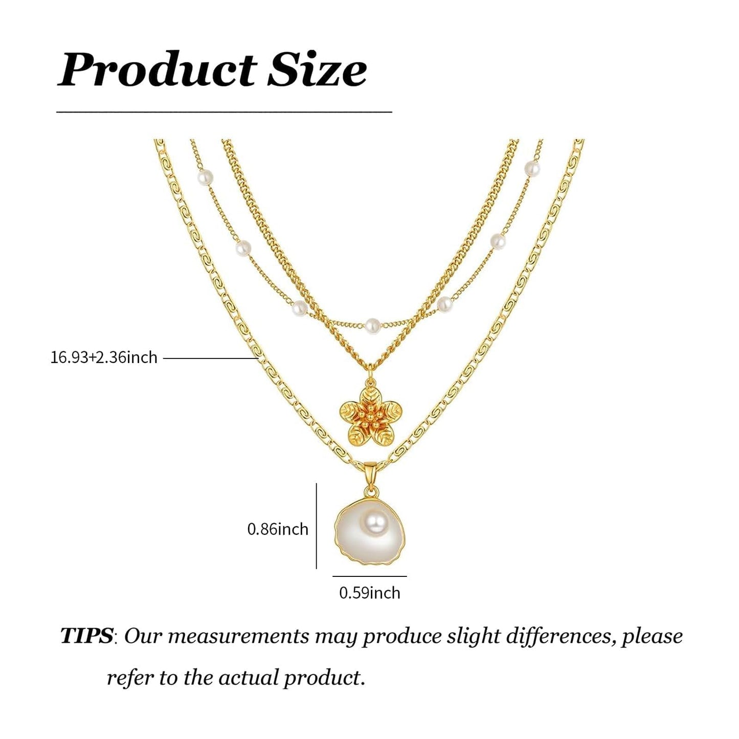 KummerSaprk Seashell Necklace Summer Vacation Jewelry for Women Gold Beachy Necklace Stack Starfish Flower Cowrie Sea Shell Pendant Necklaces Summer Essentials Accessories Gifts