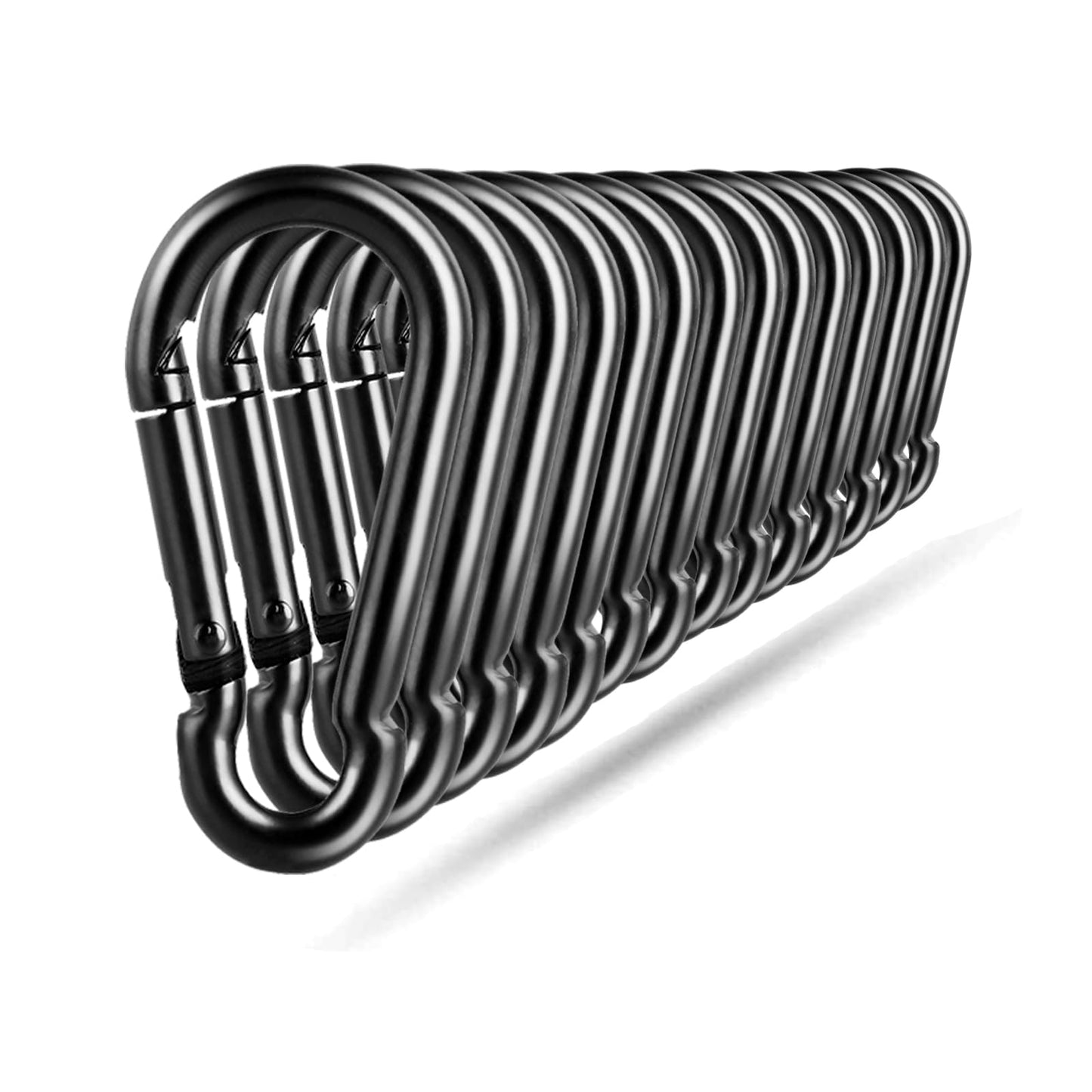 14 PCS Carabiner Clip Spring Snap Hooks - M8 3.15 Inch Heavy Duty Snap Hook Quick Link for Swing Hammock Camping Fishing Hiking, 500 lbs Capacity