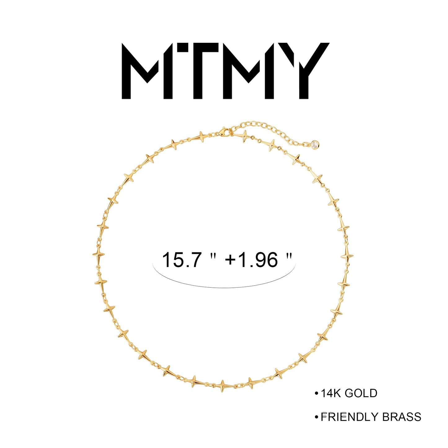 MTMY Beaded Necklaces for Women 14K Gold Plated Dainty Colorful Green/Rose Beaded Pearl Choker Necklace Delicate Boho Choker Necklace Jewelry Gift (cross choker)