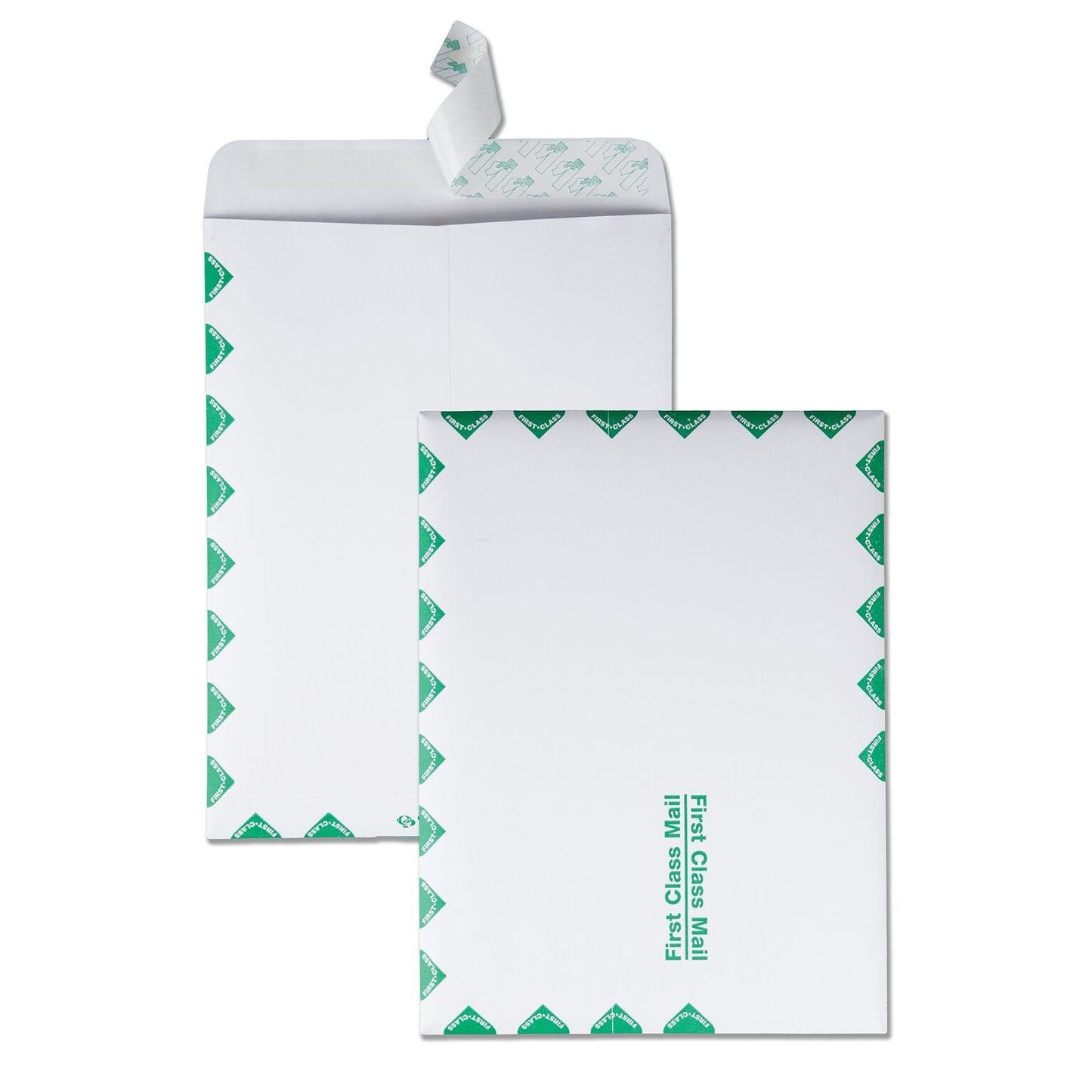 Quality Park 9 x 12 Catalog Mailing Envelopes, First Class Border, Redi-Strip Self Seal Envelope Closure, 28 lb White Wove Paper, 100 per Box (QUA44534)