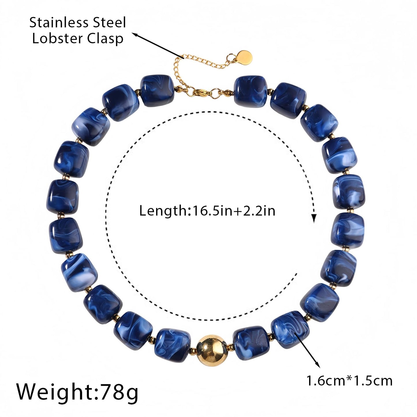joymiao Colorful Beaded Necklace for Women Beaded Gemstone Necklaces Chunky Bead necklace Handmade Summer Jewelry for Beach
