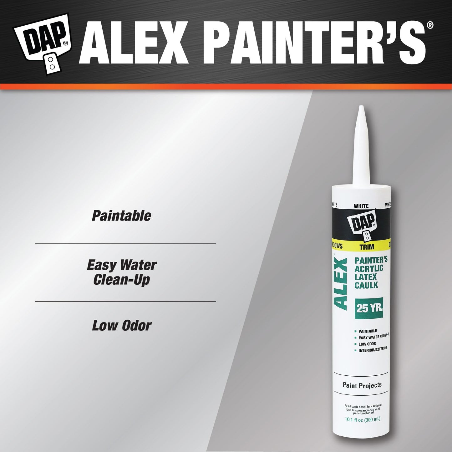 DAP Alex Painter's Acrylic Latex Caulk, White, 10.1 Oz, 30 Pack (7079818609)