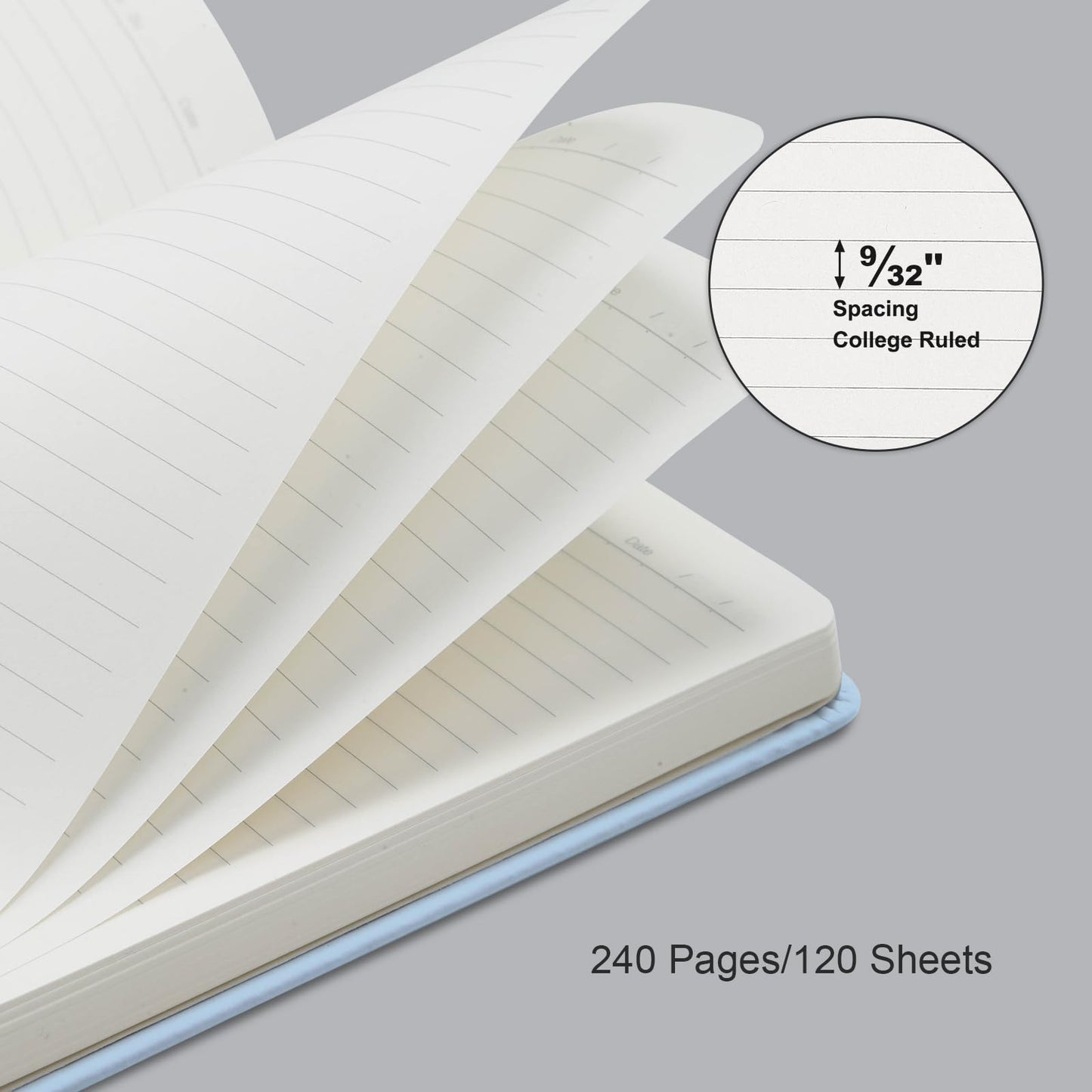 COMIX 24 Pack Lined Journal Notebooks for Work, 240 Pages, Medium 5.5" x 8.3", A5 Hardcover Journaling Notebooks for Business School Office, Notebooks Journals for Women & Men