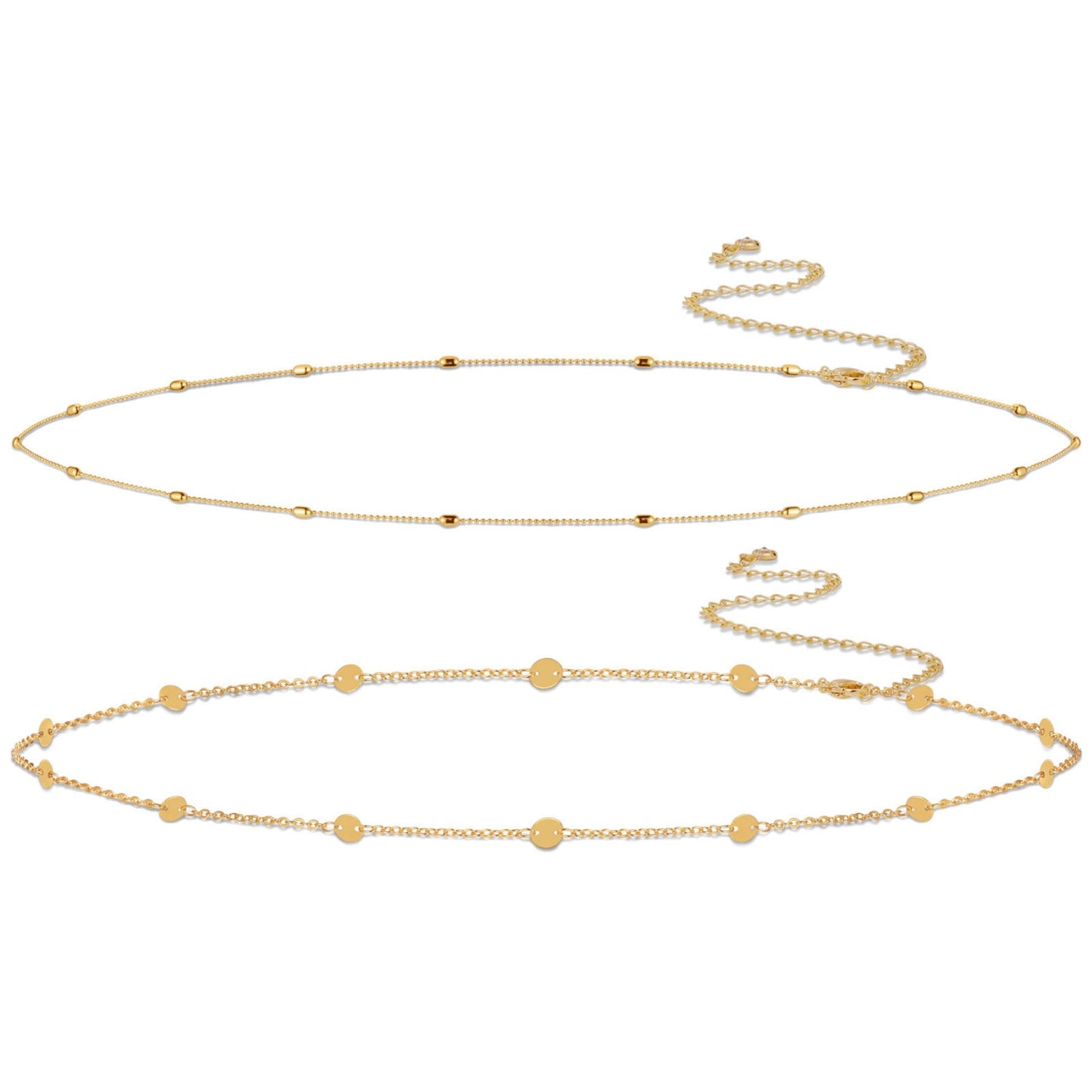 VIROMY Gold Waist Chain for Women Waterproof Gold Belly Chain Body Beads Belt Chain Beach Body Women's Jewelry