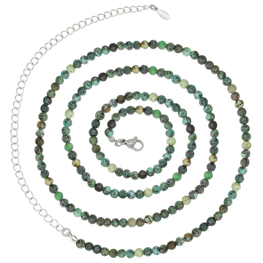 Waist Beads for Women, Gemstone Belly Chain Adjustable Beach Waist Jewelry Body Accessories for Women Girls (African Turquoise)