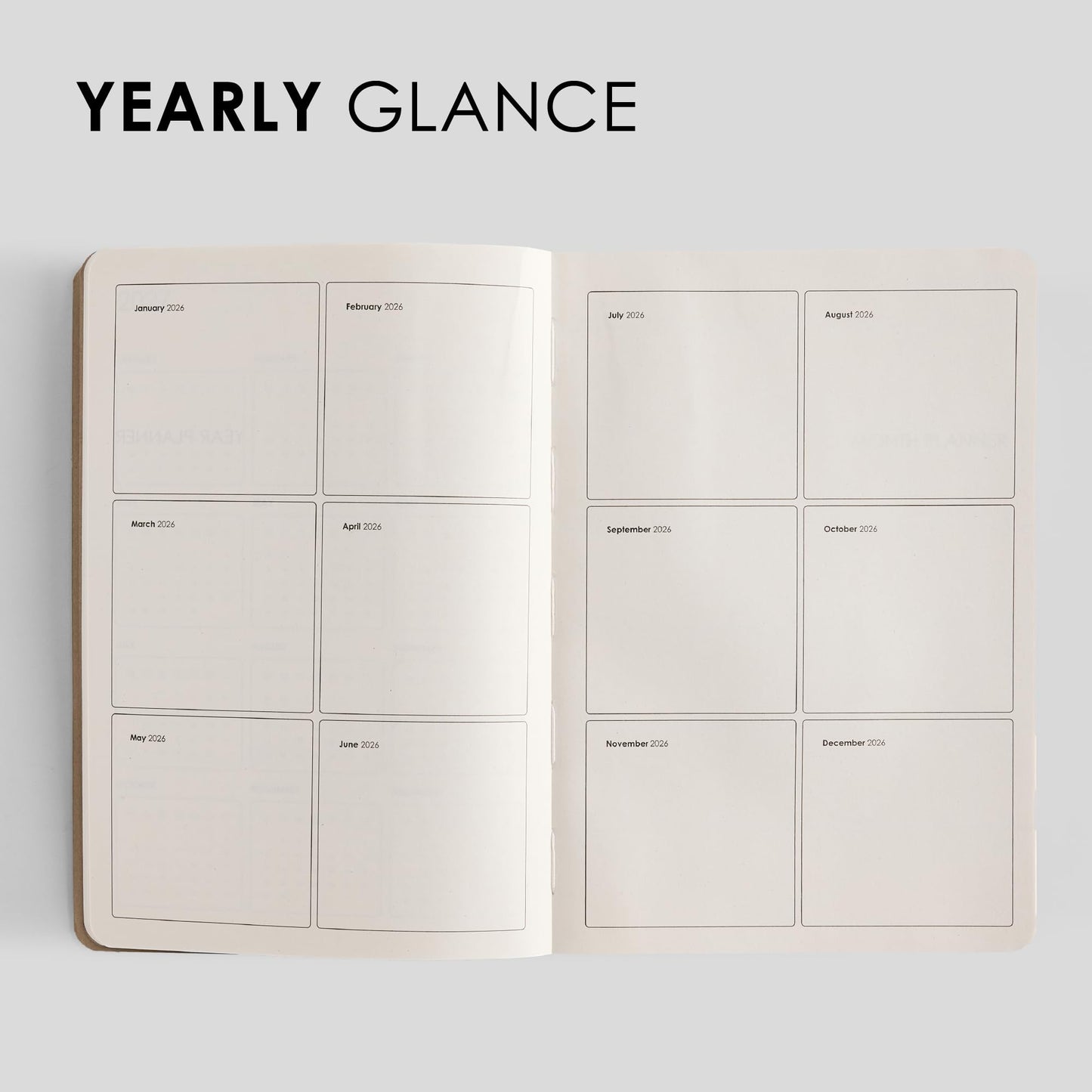 myPAPERCLIP 2026 Weekly Planner | Italian Vegan Leather Cover, 192 Pages, 80 GSM, A5 (5.83 x 8.27 in) | Flat Lay | Yearly Calendar, Monthly Overview & Weekly Planner Layout | Black