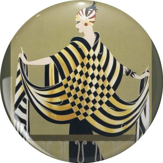 LADY OF THE CHESS Art Deco Beauty Fashion Pin Lapel Pin Cute Brooch Pins Badges 0.75"