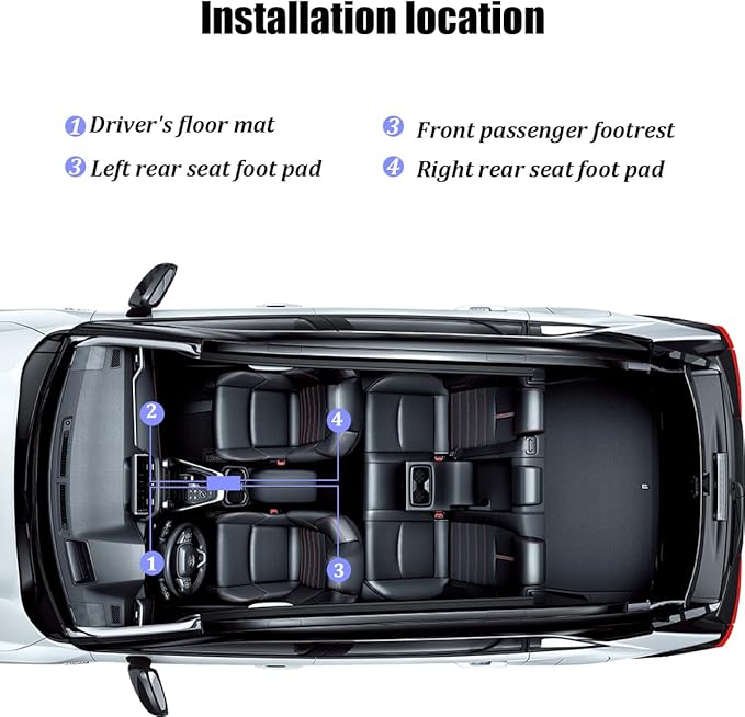 Car Interior LED Lights, 4 in 1 USB Port Automotive Ambient Neon Light Kit, Vehicle Center Console Dashboard Strip Lamps Decoration Accessories, Universal for SUV Truck Sedan (Red)