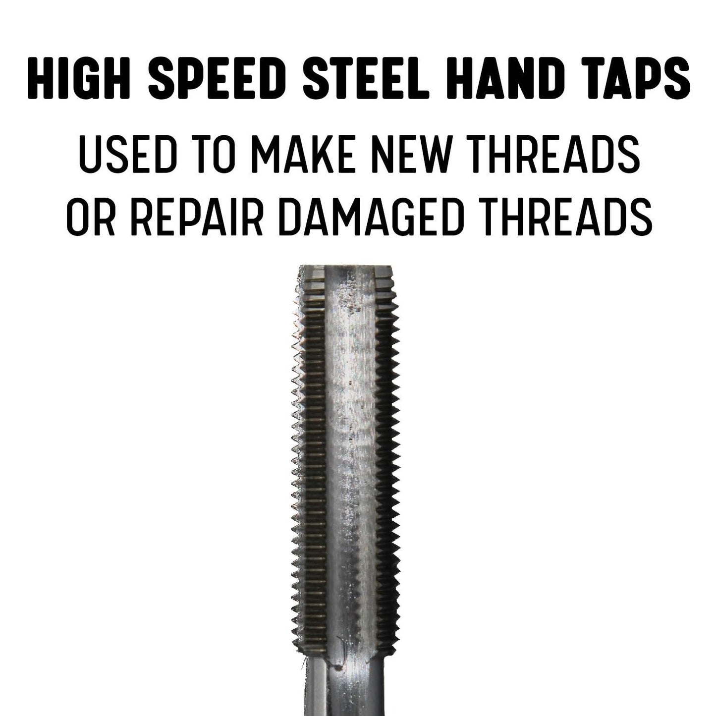 Drill America m8 x 1 High Speed Steel 4 Flute Hand Tap Set, DWT Series