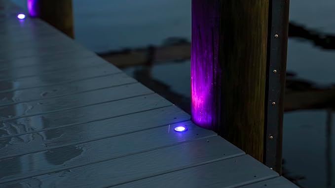 VOLT 12V 1W Solid Brass Color Changing RGBW Micro Dot LED Indicator Light (Black) for Outdoor Deck, Step, Patio, Path, Walkway or Hardscape Areas