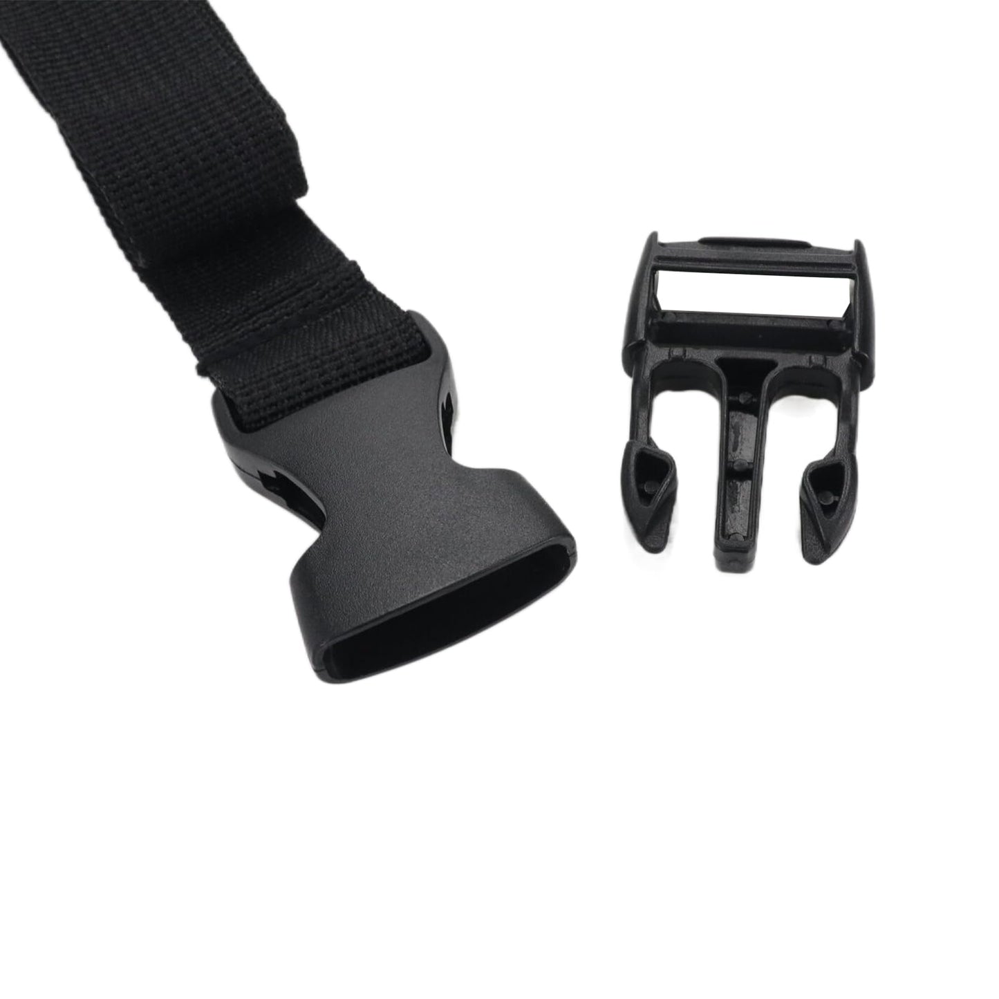 S SYDIEN 10Pcs Tie Down Straps Black Adjustable Nylon Strap with Buckles 1" x 47" (3.9ft) Straps with Quick Release, Lashing Strap for Backpacking, Outdoor Activities